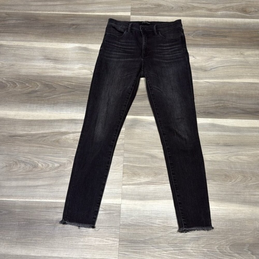 🏴 Banana Republic Charcoal black Denim skinny jeans size 27